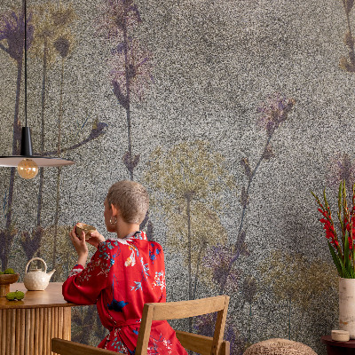 Fotobehang babykamer Wilde bloemen