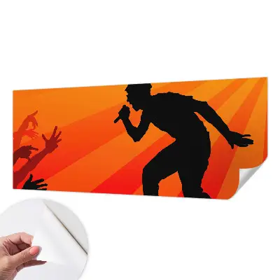 Foto behang voor de keuken met een ritmische scène