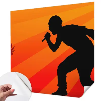 Foto behang voor de keuken met een ritmische scène