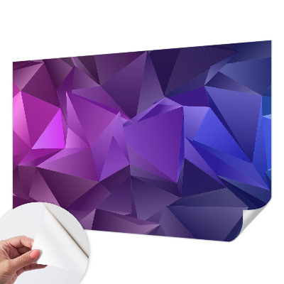 Fotobehang zelfklevend met een patroon van paarse driehoeken