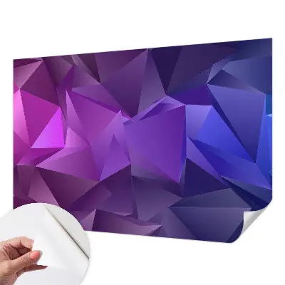 Fotobehang zelfklevend met een patroon van paarse driehoeken