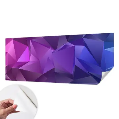 Fotobehang zelfklevend met een patroon van paarse driehoeken