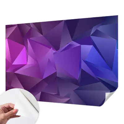 Fotobehang zelfklevend met een patroon van paarse driehoeken