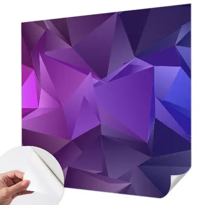 Fotobehang zelfklevend met een patroon van paarse driehoeken