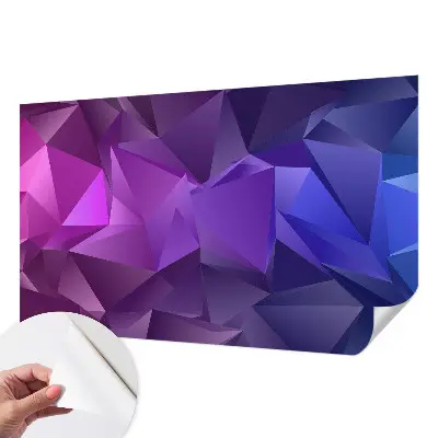 Fotobehang zelfklevend met een patroon van paarse driehoeken