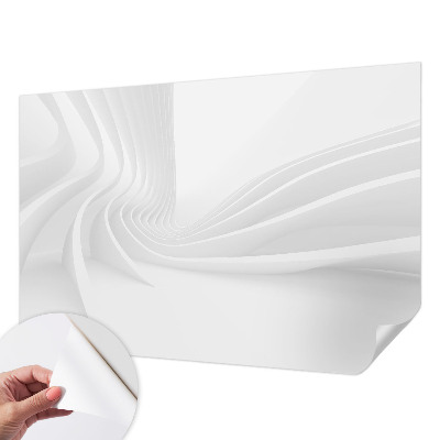 Zelfklevend fotobehang op maat met een patroon van golvende lijnen