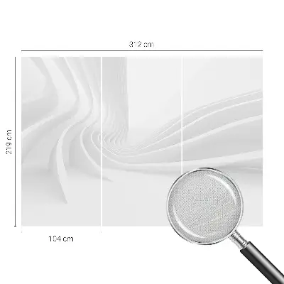 Zelfklevend fotobehang op maat met een patroon van golvende lijnen