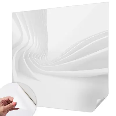 Zelfklevend fotobehang op maat met een patroon van golvende lijnen