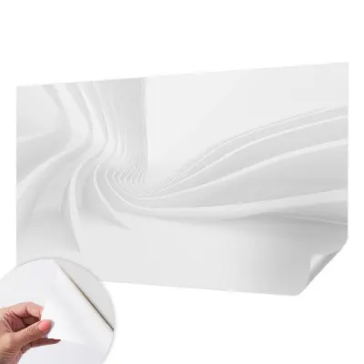 Zelfklevend fotobehang op maat met een patroon van golvende lijnen