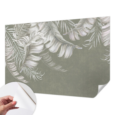 3D fotobehang met tere bladeren