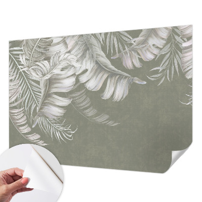 3D fotobehang met tere bladeren