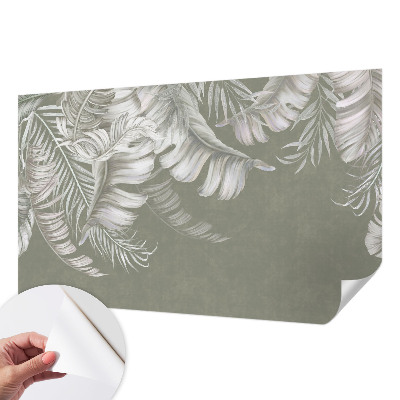 3D fotobehang met tere bladeren