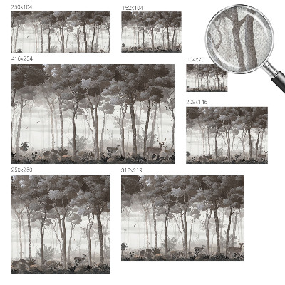 Foto behang voor de kinderkamer Bosmagie