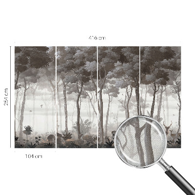 Foto behang voor de kinderkamer Bosmagie