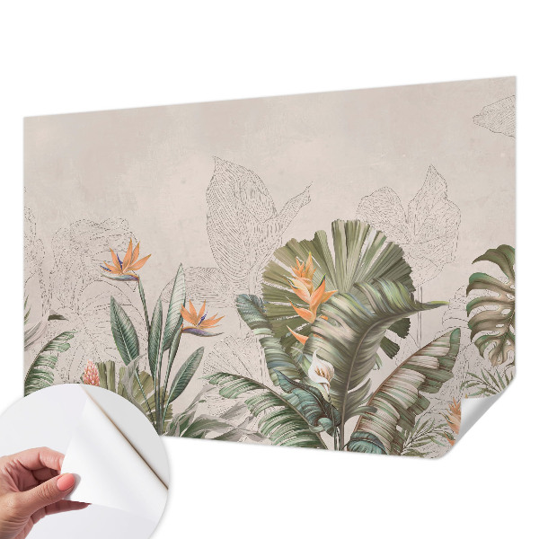 Fotobehang voor kinderkamer Tropische bloemen