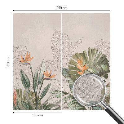 Fotobehang voor kinderkamer Tropische bloemen
