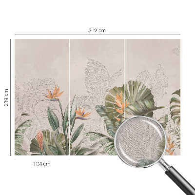 Fotobehang voor kinderkamer Tropische bloemen