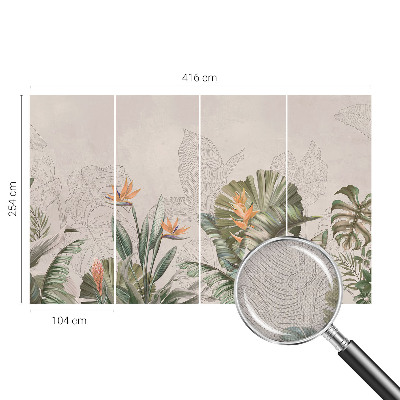 Fotobehang voor kinderkamer Tropische bloemen
