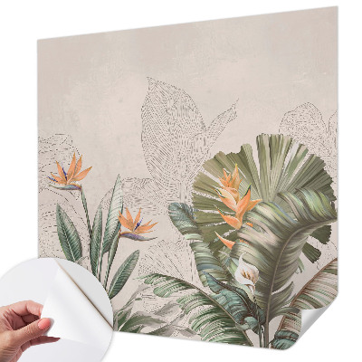 Fotobehang voor kinderkamer Tropische bloemen