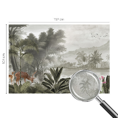 Fotobehang babykamer met een tropische oase als decor