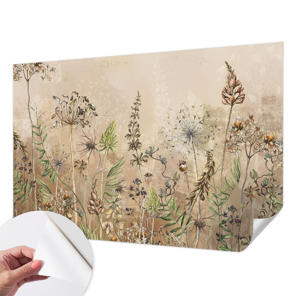 Fotobehang tienerkamer Rustieke bloemen