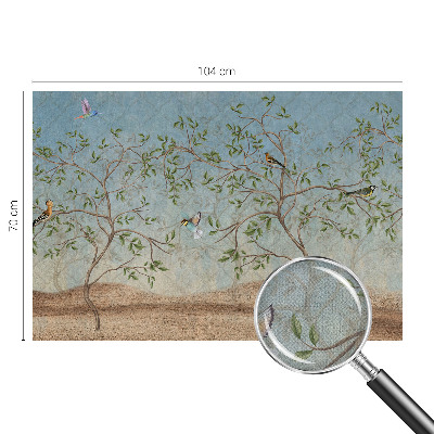Zelfklevend fotobehang Vogels in de bomen