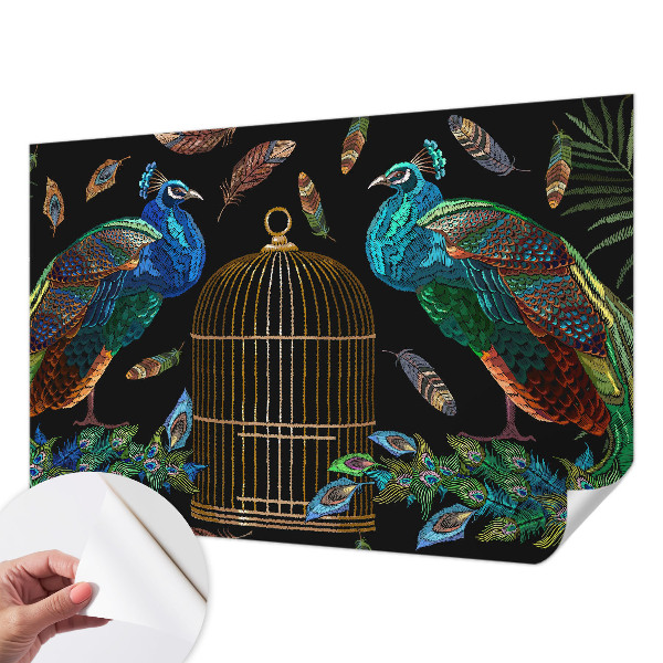 3D fotobehang afbeelding van een pauw