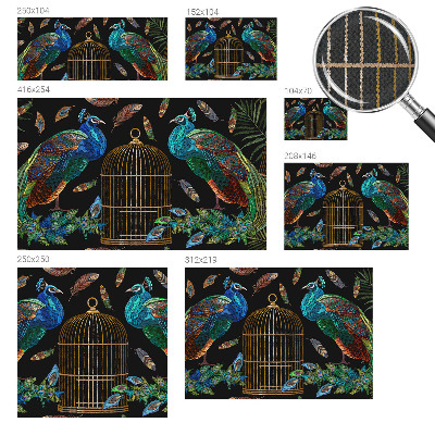 3D fotobehang afbeelding van een pauw