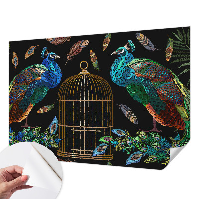 3D fotobehang afbeelding van een pauw