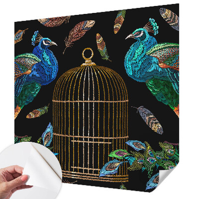 3D fotobehang afbeelding van een pauw