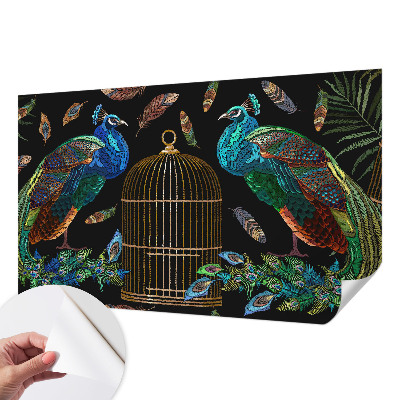 3D fotobehang afbeelding van een pauw