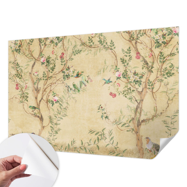 Zelfklevende behangsticker Bloemaccenten