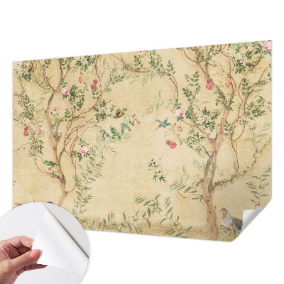 Zelfklevende behangsticker Bloemaccenten