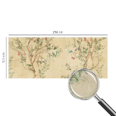 Zelfklevende behangsticker met bloemaccenten