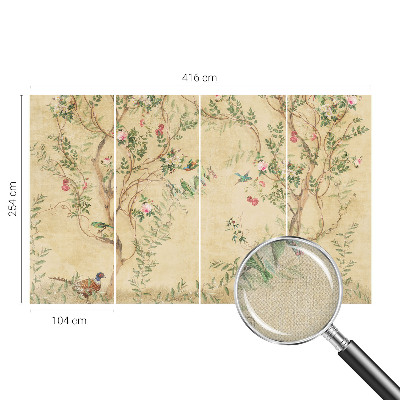 Zelfklevende behangsticker Bloemaccenten