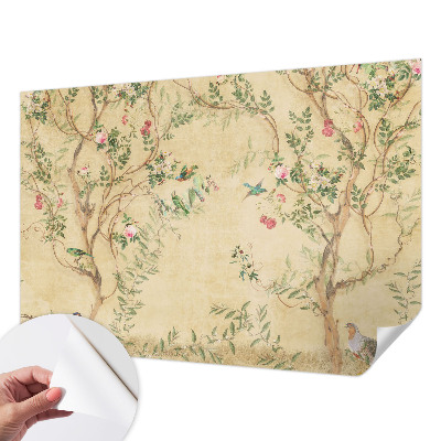 Zelfklevende behangsticker Bloemaccenten