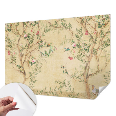 Zelfklevende behangsticker Bloemaccenten