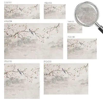Foto behang voor de kinderkamer met een oosters landschap