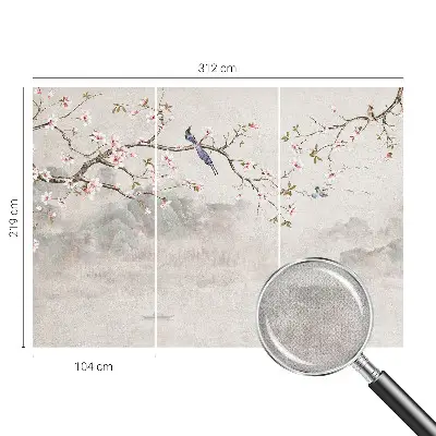 Foto behang voor de kinderkamer met een oosters landschap