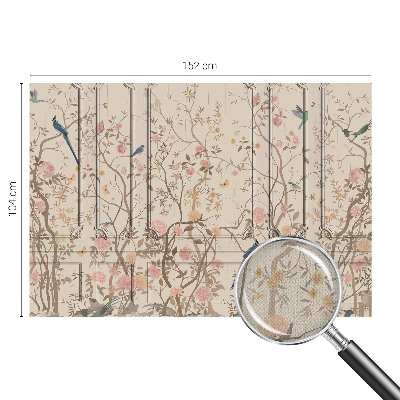 Fotobehang kinderkamer Vogels en bloemen