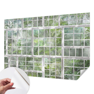 Fotobehang voor kinderkamer met een groen bosmotief