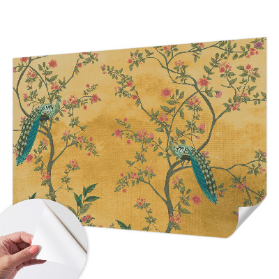 Fotobehang babykamer Pauwenbomen