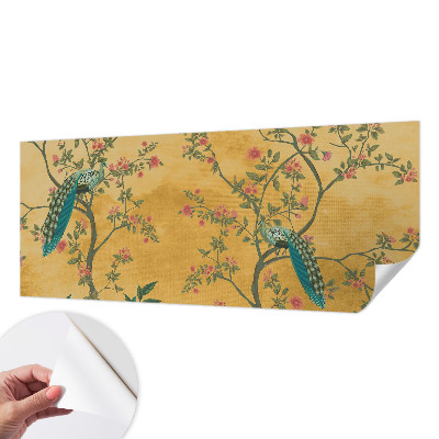 Fotobehang babykamer Pauwenbomen