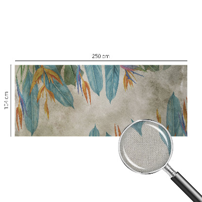 Zelfklevend fotobehang met een print van tropische bloemen