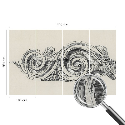 Fotobehang zelfklevend Plantenornament