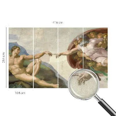 3D fotobehang met het thema 'spiritueel contact'