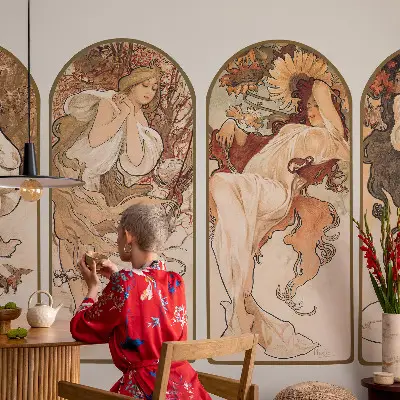 Foto behang voor de kinderkamer met een ontwerp van poriën van vrouwen