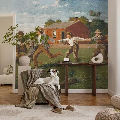 Fotobehang voor de kinderkamer met vrolijk en speels ontwerp