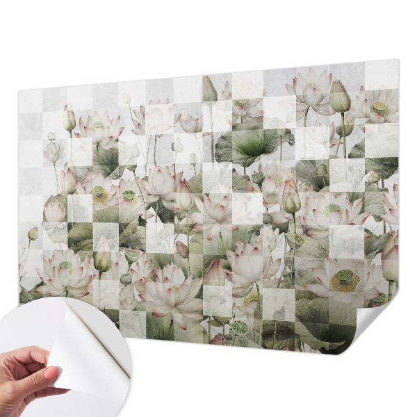 Zelfklevend fotobehang Lotuspatronen