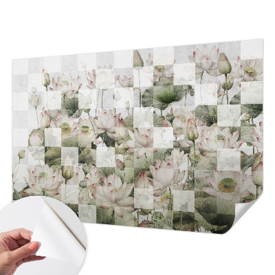Zelfklevend fotobehang met lotuspatronen
